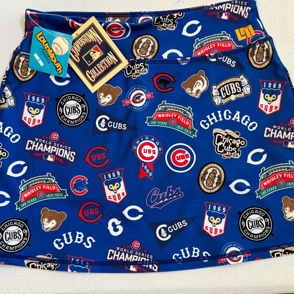 Chicago Cubs Blue and Red Mini Skort